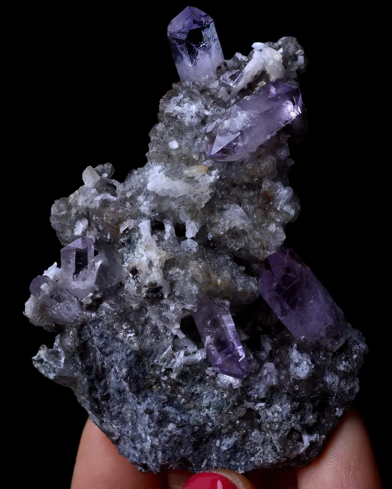 58.17g NATURAL Amethyst Quartz Skeletal Crystal Point Mineral Specimen/ Mexico