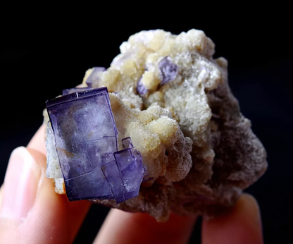 40.4gRARE PURPLE FLUORITE DOLOMITE CRYSTAL MINERAL SPECIMEN/Yaogangxian China