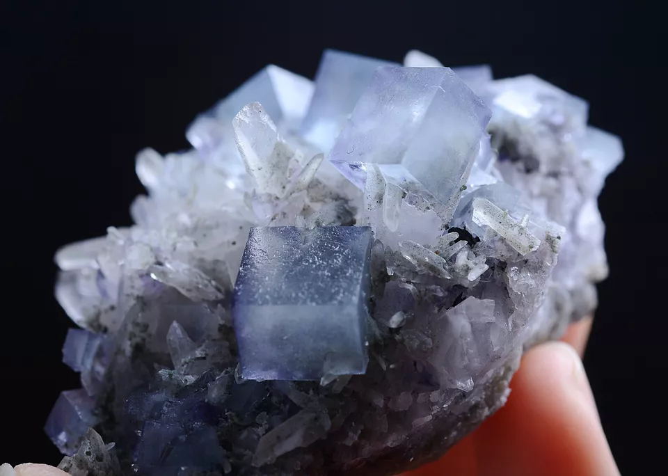 75gNatural Phantom Window Purple Fluorite Crystal Mineral Specimen/Yaogangxian