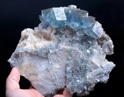 1788g Natural Clear Phantom Window Blue Cube Fluorite Mineral Specimen/China