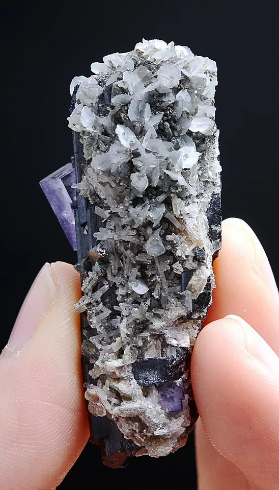 39gNatural Purple Fluorite Wolframite Arsenopyrite Mineral Specimen/Yaogangxian