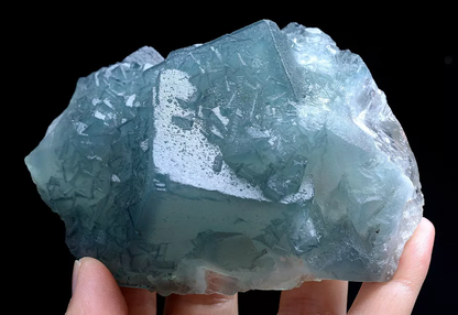 356g Natural Phantom Window Green Cubic Fluorite CLUSTER Mineral Specimen