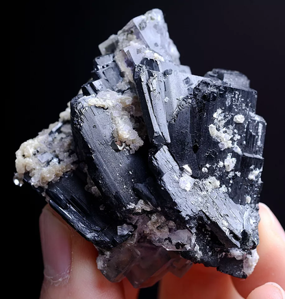 83g Natura Wolframite Purple FLUORITE  Arsenopyrite Mineral Specimen/Yaogangxian