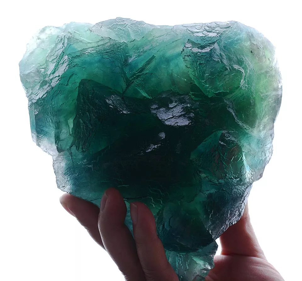 2627g Natural Phantom Window Green Cubic Fluorite CLUSTER Mineral  Specimen