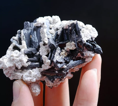 117g Natural Wolframite CRYSTAL Calcite Mineral Specimen/Yaogangxian  China