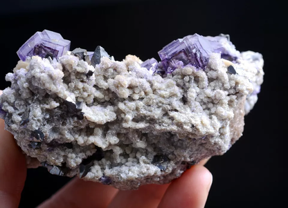 283gNatural Window Purple Fluorite & Arsenopyrite Mineral Specimen/Yaogangxian