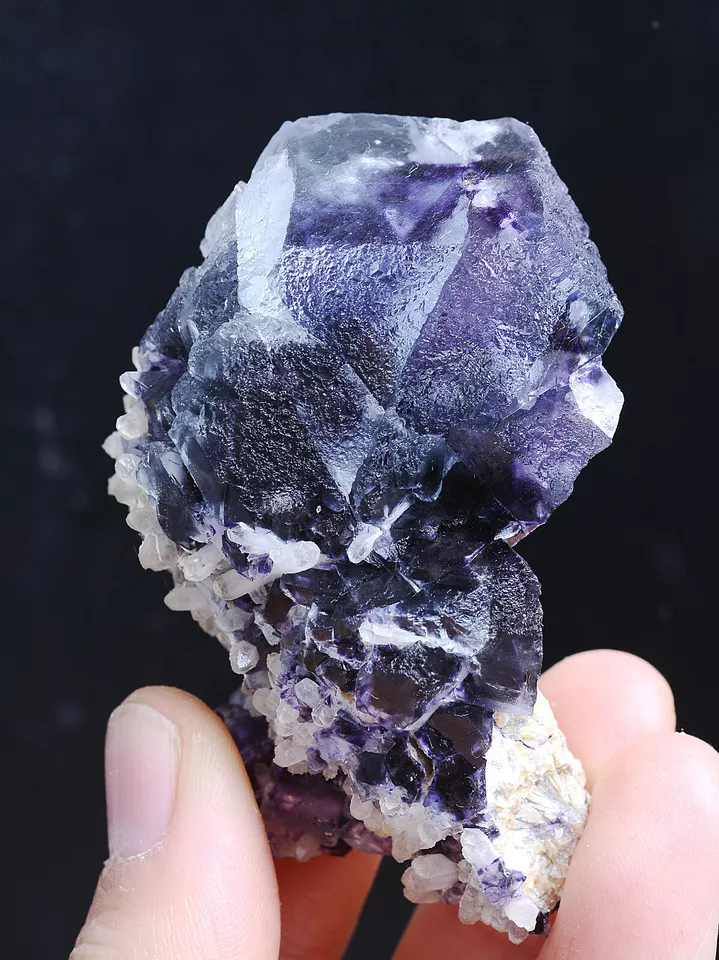 74.g Natural Devil's Eye Purple FLUORITE Mineral Specimen/Inner Mongolia China