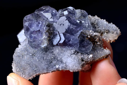 Newly DISCOVERED RARE PURPLE FLUORITE & CRYSTAL SYMBIOTIC MINERAL SPECIMEN  33g