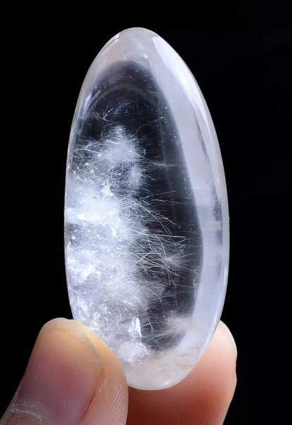 26g Natural Clear Rabbit Hair "Stone Inside Stone"Quartz Crystal Pendant