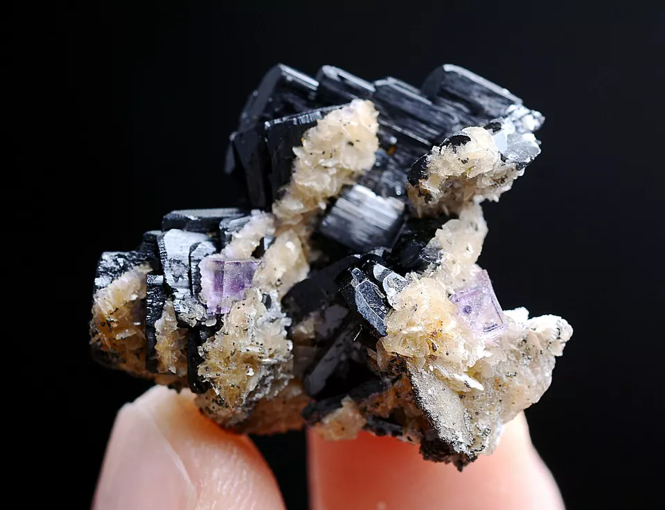 13g Natura Wolframite & Dolomite & Fluorite Mineral Specimen/Yaogangxian China