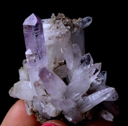 23.26g NATURAL Amethyst Quartz Skeletal Crystal Point Mineral Specimen/Mexico