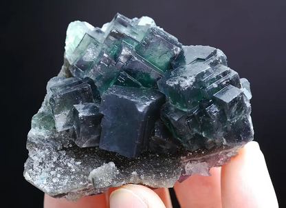 77g New Varieties NATURAL Green Cubic FLUORITE Crystal Cluster Mineral Specimen