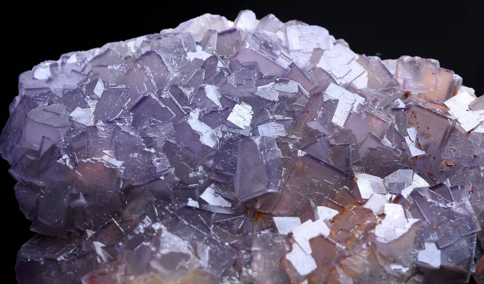 723.5g Natural Phantom Window Purple Fluorite CRYSTAL CLUSTER Mineral Specimen