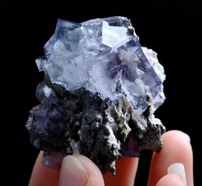 72.0g Natural Phantom Window Purple Fluorite Mineral Specimen/Yaogangxian China