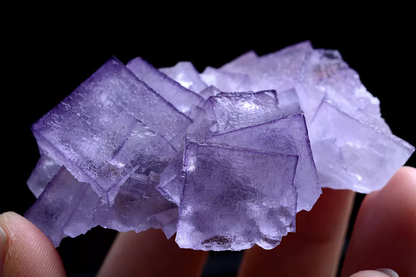 61g Natural Clear Purple Edge Fluorite Mineral Specimen /Guizhou China