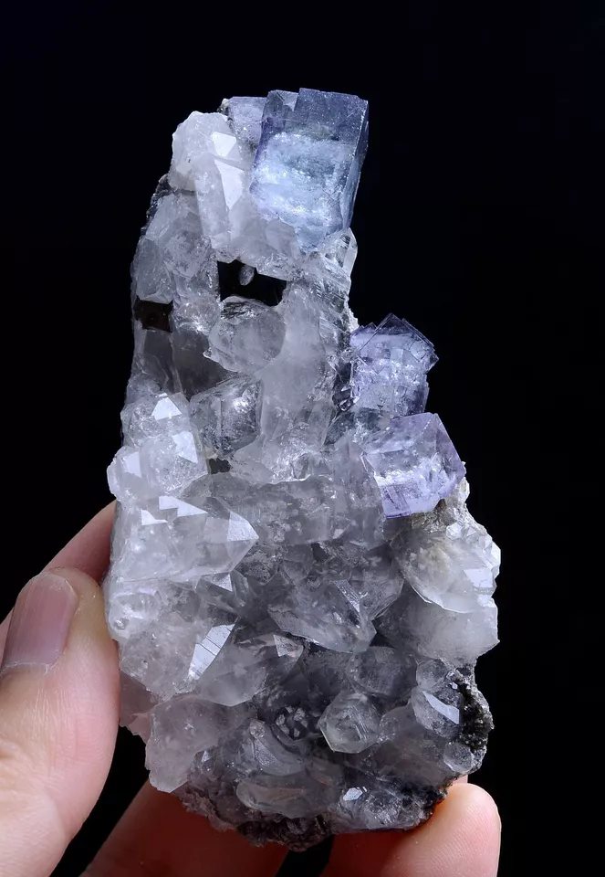 80.0g Natural Purple Fluorite Crystal Cluster Mineral Specimen/YaoGangXian China