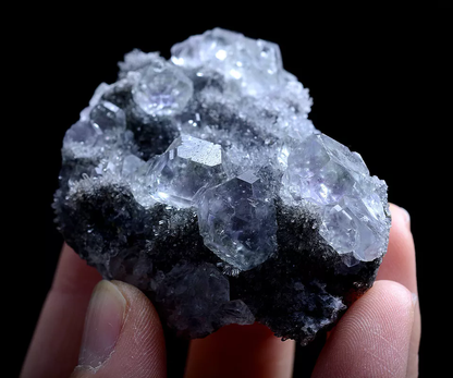 72g Natural Window Purple Fluorite & Crystal Mineral Specimen/Yaogangxian China