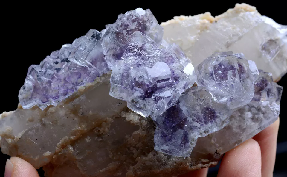 149g Natura Clear Purple FLUORITE  CRYSTAL Mineral Specimen/Yaogangxian China