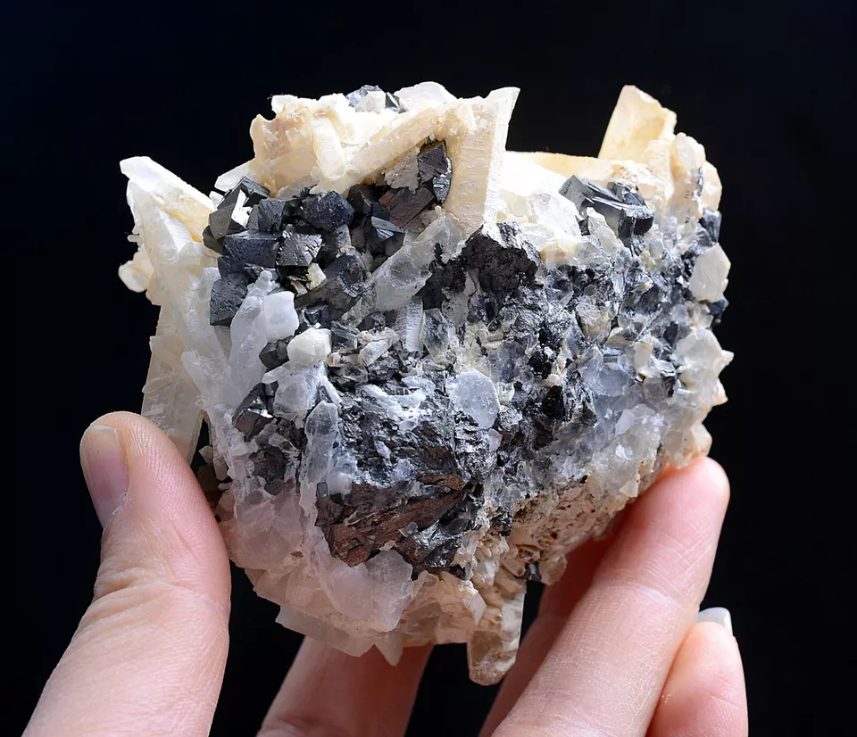 387g  Natural Rare Arsenopyrite Crystal Cluster Mineral Specimen /yaogangxian