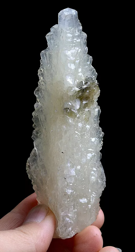 85g Natural “Angel Wings” White Calcite Green Crystal Mineral Specimen/  China