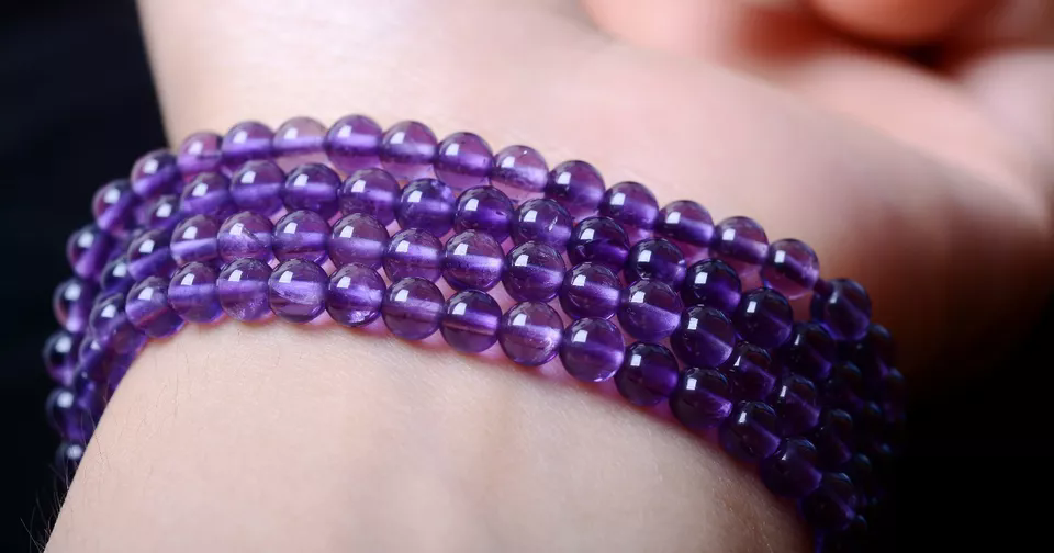 Rare Cure Natural Crystal Amethyst Gem Women bracelet Healing 18.79g