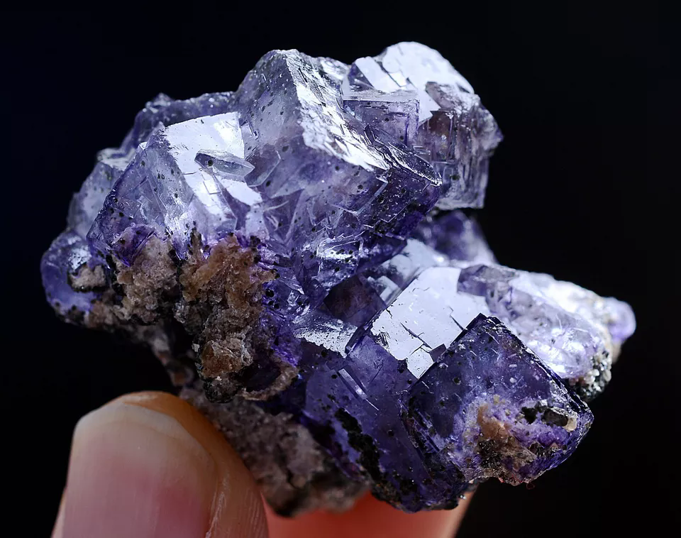 36.2g Natural Clear Purple Fluorite Arsenopyrite Mineral Specimen/Yaogangxian