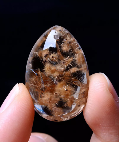 10g Natural Rare Variety Quartz Gold Hair Sunflower Rutilated Crystal Pendant