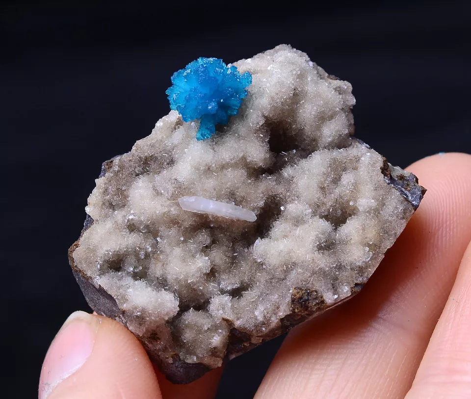 91.8CT Natural CAVANSITE & ZEOLITE Crystal Symbiotic Mineral Specimen/ India