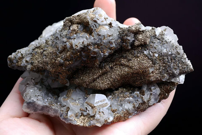 405g Natural Beautiful "Benz" Calcite & Pyrite Mineral Specimen/China