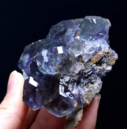 192.21g Newly DISCOVERED RARE PURPLE FLUORITE CRYSTAL MINERAL SPECIMEN/ China