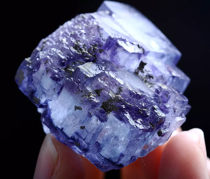 51g Natural Phantom Purple Fluorite & Pyrite Mineral Specimen/Yaogangxian China