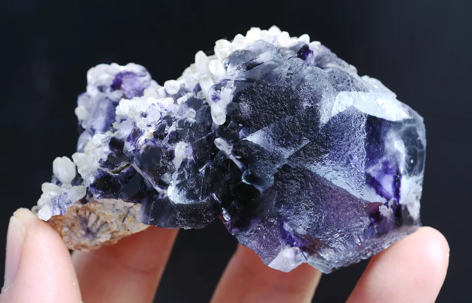 74.g Natural Devil's Eye Purple FLUORITE Mineral Specimen/Inner Mongolia China