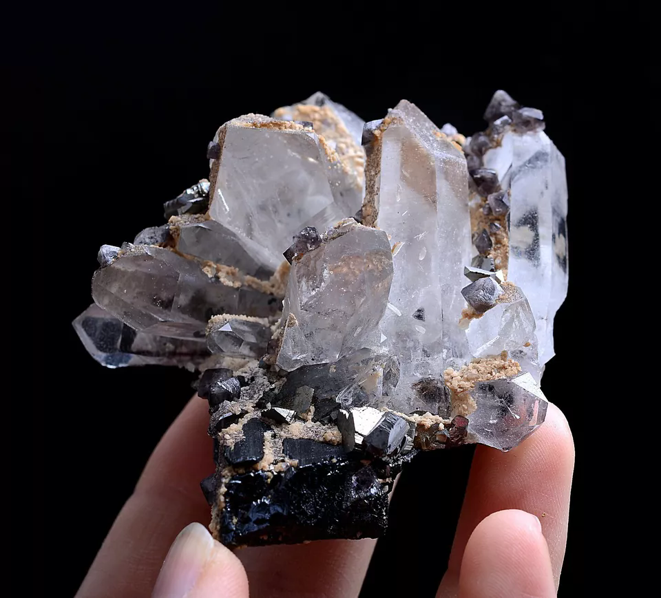 156gNatural Rare Scheelite &Crystal Cluster Mineral Specimen/Yaogangxian  China