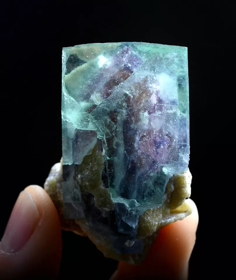 42g Natural Green Purple Strip FLUORITE Mineral Specimen/Inner Mongolia China