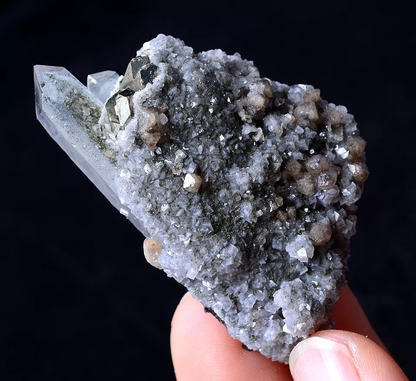 29g Natural Rare Scheelite & Crystal Calcite Mineral Specimen/Yaogangxian China