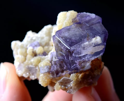 40.4gRARE PURPLE FLUORITE DOLOMITE CRYSTAL MINERAL SPECIMEN/Yaogangxian China