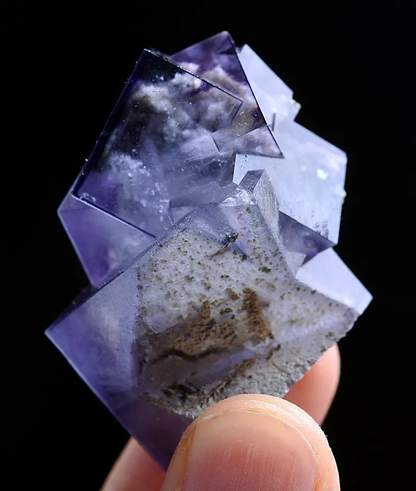 28.20g Natural Clear Phantom Purple FLUORITE Mineral Specimen /Yaogangxian China