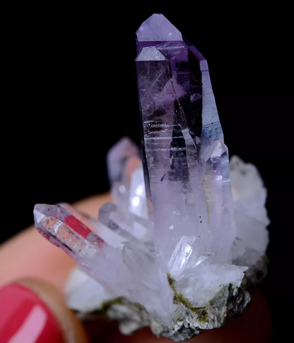 10.81g NATURAL Amethyst Quartz Skeletal Crystal Point Mineral Specimen/Mexico