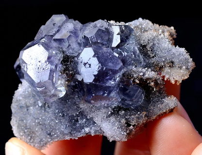 Newly DISCOVERED RARE PURPLE FLUORITE & CRYSTAL SYMBIOTIC MINERAL SPECIMEN  33g