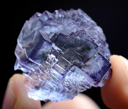 14g Natural ladder pattern Purple Fluorite Mineral Specimen /Yaogangxian China