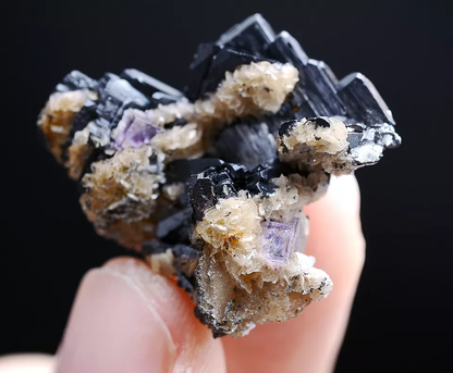 13g Natura Wolframite & Dolomite & Fluorite Mineral Specimen/Yaogangxian China