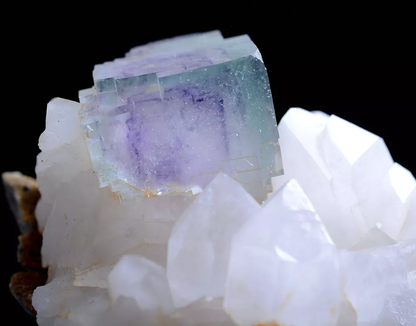 121.0g Natural Window Purple Fluorite Crystal Mineral Specimen/YaogangxianChina