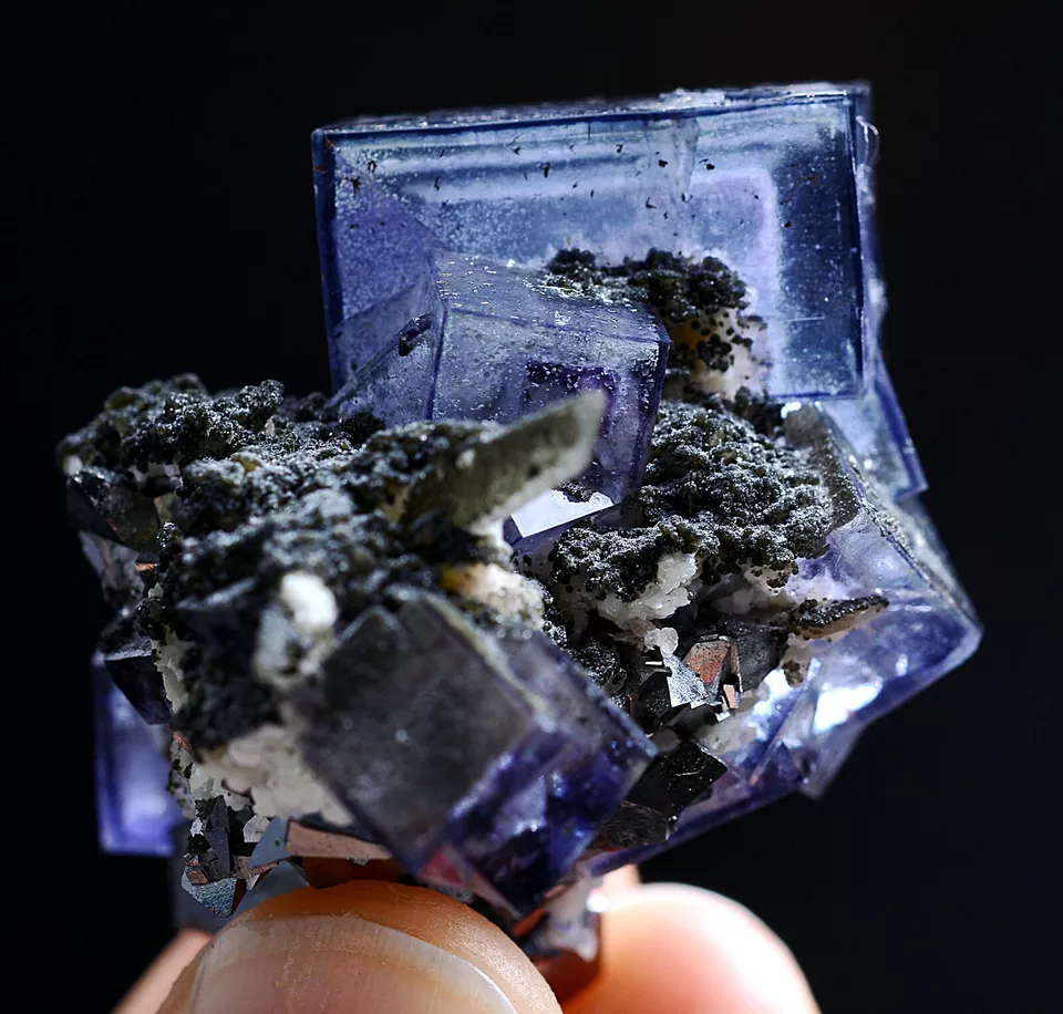 46g Natural Purple Fluorite & Arsenopyrite  Mineral Specimen/Yaogangxian  China