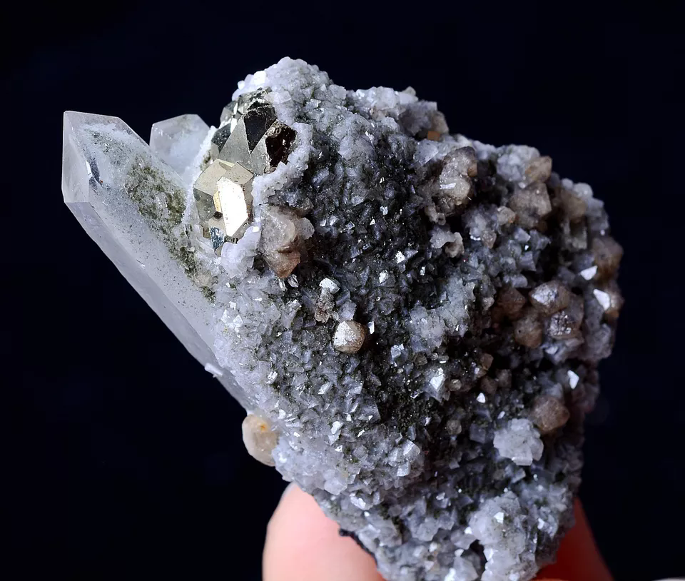 29g Natural Rare Scheelite & Crystal Calcite Mineral Specimen/Yaogangxian China