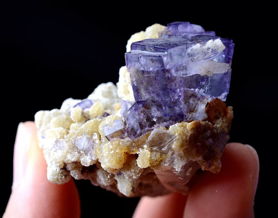 40.4gRARE PURPLE FLUORITE DOLOMITE CRYSTAL MINERAL SPECIMEN/Yaogangxian China