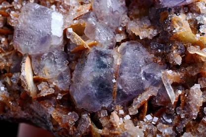 518.g Natural Purple Fluorite & Calcite Dolomite Mineral Specimen/Inner Mongolia