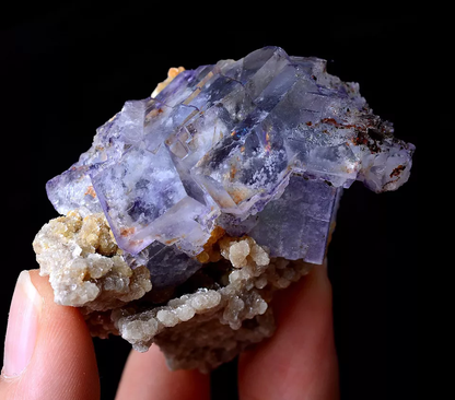 67.1g RARE PURPLE FLUORITE & POLYMINERAL SYMBIOSIS MINERAL SAMPLES YaoGang Xian