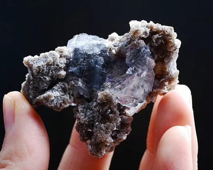 54gNatural Bismuthinite Purple FLUORITE & Dolomite Mineral Specimen/Yaogangxian