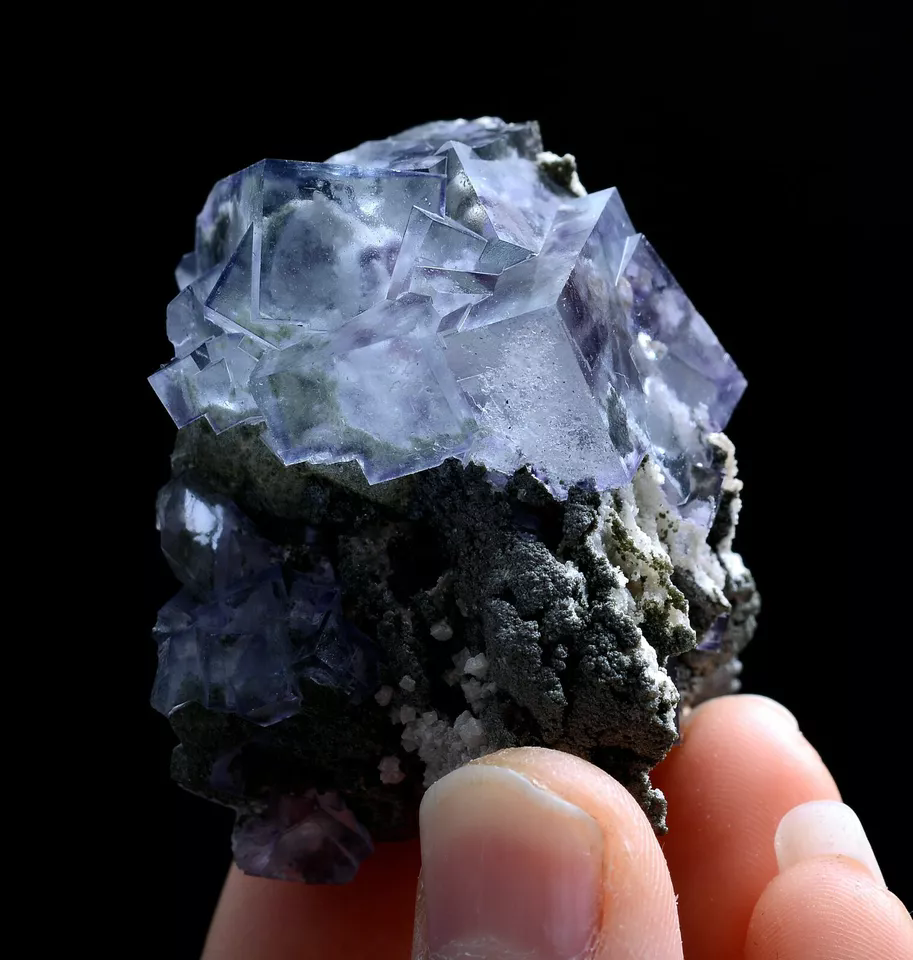 72.0g Natural Phantom Window Purple Fluorite Mineral Specimen/Yaogangxian China