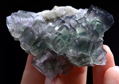 71g Natural Phantom Window Green Fluorite CRYSTAL CLUSTER Mineral Specimen